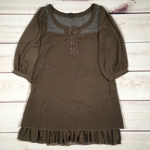 FREE PEOPLE Ruffle Underlay Dress Size Small